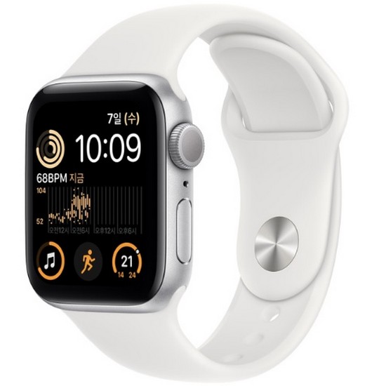 Apple 워치 SE 2세대 40mm 실버 알루미늄 [스포츠밴드]