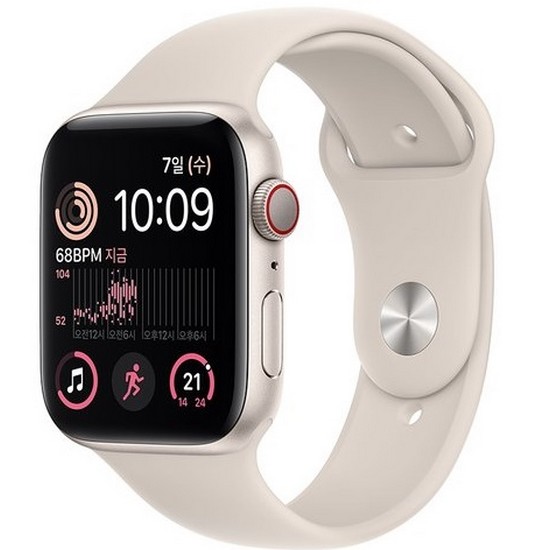 Apple  워치 SE 2세대 44mm Cellular 스타라이트 알루미늄