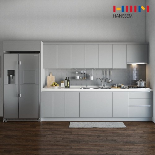 한샘  밀란100 플랫그레이 ㅡ자 냉장고장형