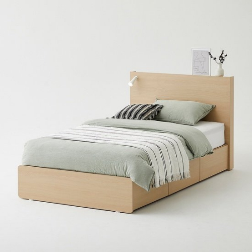 한샘 아임빅 조명헤드형 수납 LED침대 SS