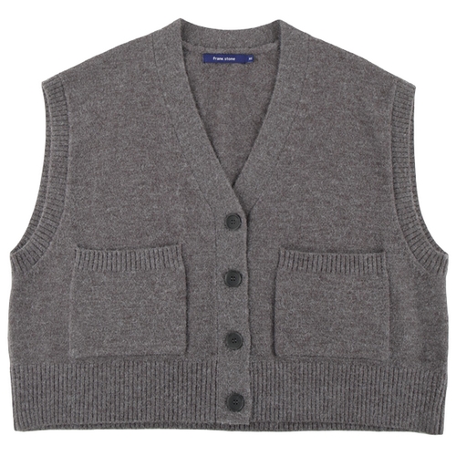 클라이드.n 여성 플레인 크롭 베스트가디건 FMDSW933F