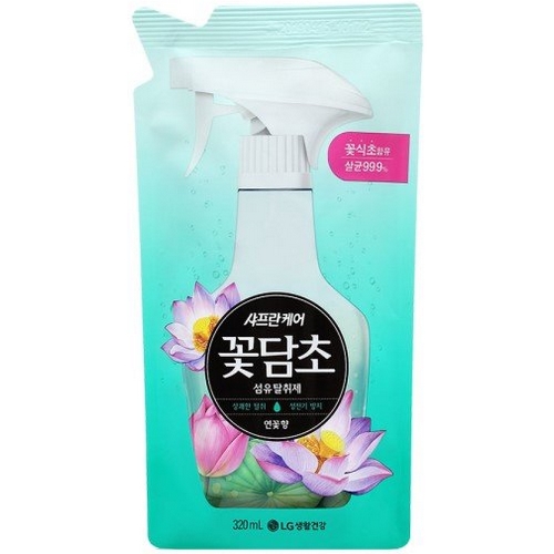 샤프란케어 꽃담초 섬유탈취제 연꽃향 리필 320ml