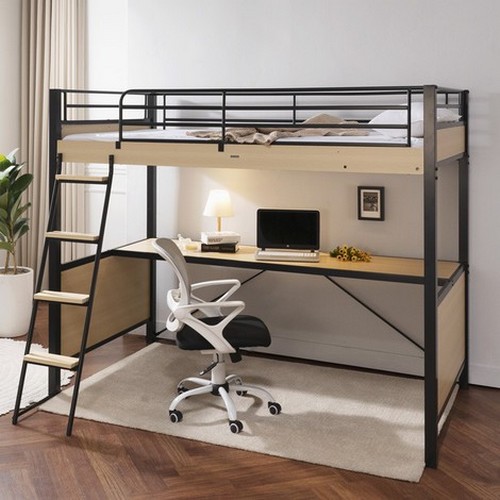 에보니아 제니퍼 책상형 철제 벙커침대 SS