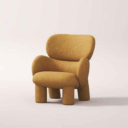 알로소 엘머 부클레 패브릭 암체어 1인용