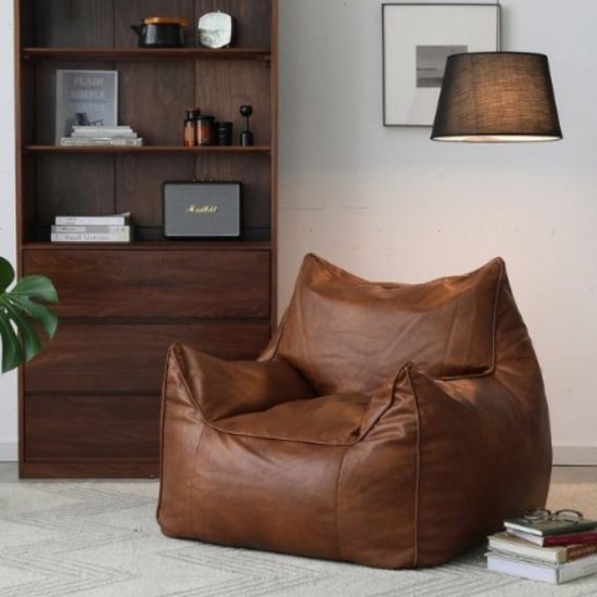 플래지어 톰 소프트 기능성 가죽 빈백 1인용