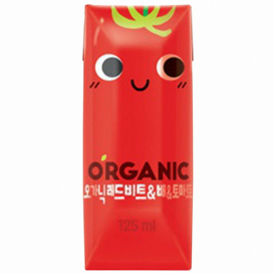 롯데칠성음료 오가닉 유기농 레드비트&배&토마토 125ml