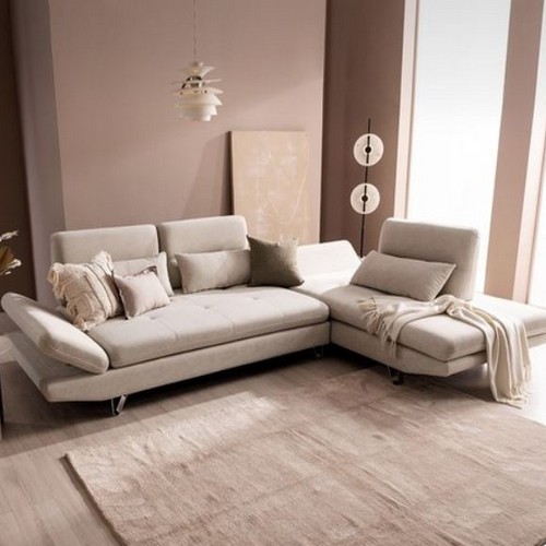 쉐우드가구 에델린 코너형 블렌트 패브릭 소파 6인용