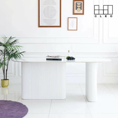 끌레오 캐럴 천연 포세린 통세라믹 템바보드 식탁 1800