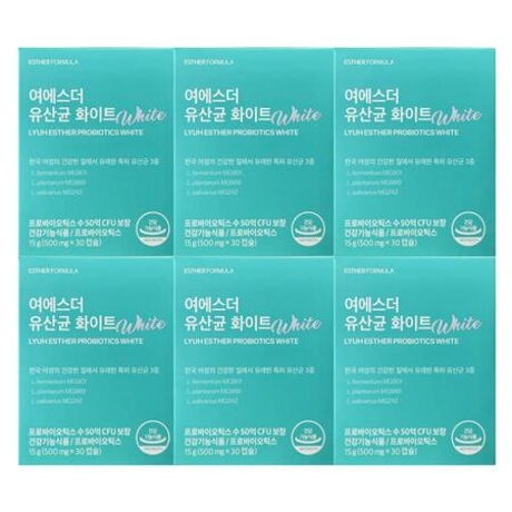 에스더포뮬러 여에스더 유산균 화이트 500mg 30캡슐