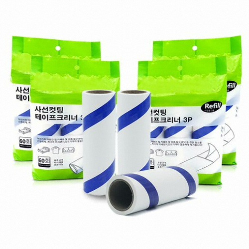 명강산업  사선컷팅 테이프클리너 리필 12m 3롤(60회)