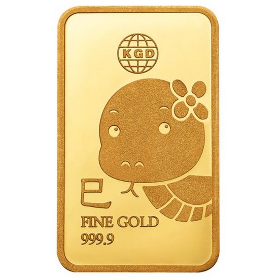 한국금다이아몬드  순금 뱀 골드바 3.75g