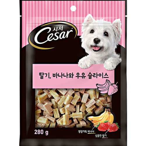 시저 딸기, 바나나와 우유 슬라이스 280g