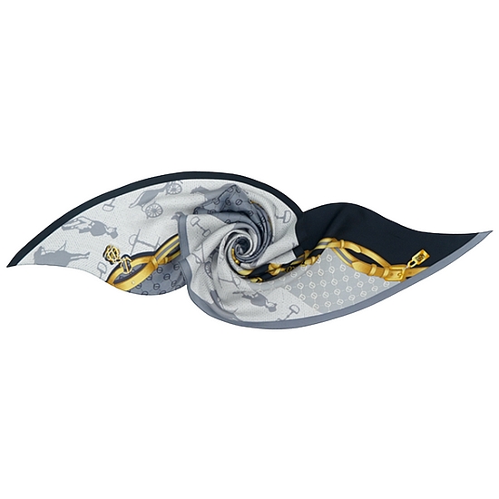 루이까또즈 실크 마름모 스카프 피코크_2WSD366BL