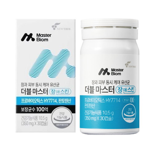 뉴트리 마스터바이옴 더블마스터 장 앤 스킨 350mg 30캡슐