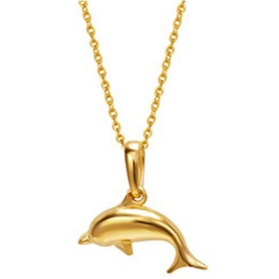 한국금다이아몬드  순금 목걸이 돌고래 펜던트 7.5g