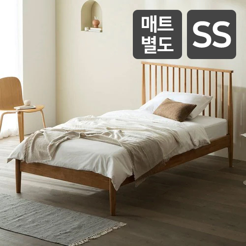 장인가구 바인 고무나무 원목 침대 SS