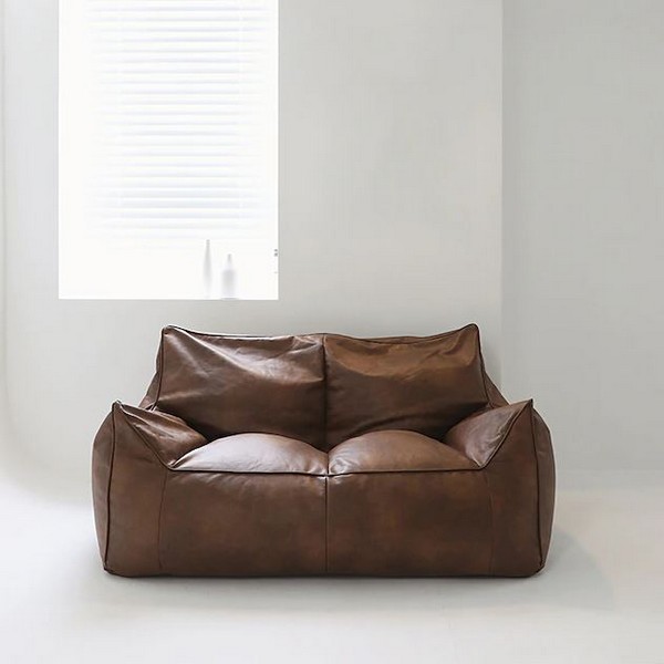 플래지어 톰 소프트 기능성 가죽 빈백 2인용