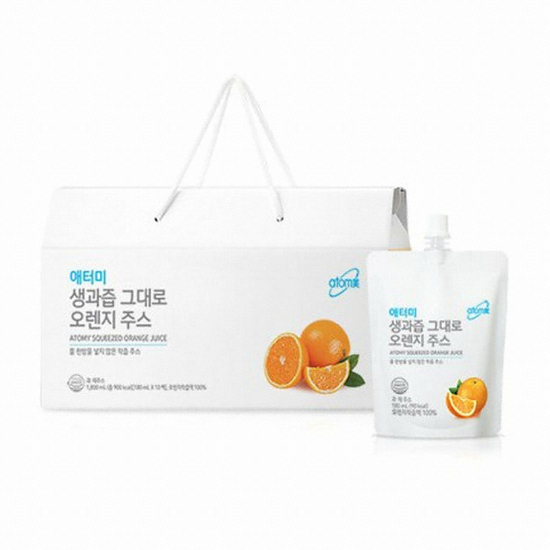 애터미 생과즙 그대로 오렌지주스 180ml 10개
