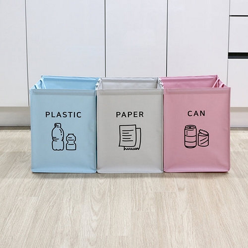 카사루  스마일 재활용 분리수거함 36L 3p