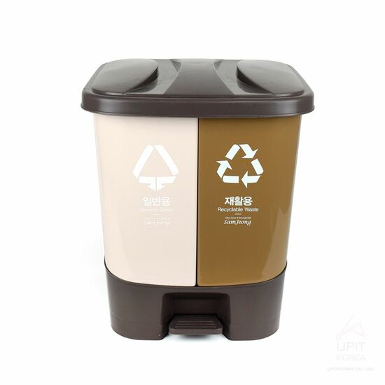 삼정크린마스터  페달형 분리수거 쓰레기통 60L