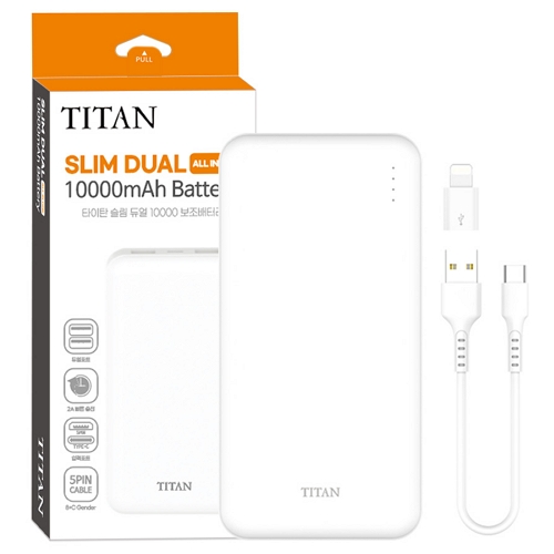타이탄  슬림 듀얼 보조배터리 RPD-10000 10000mAh