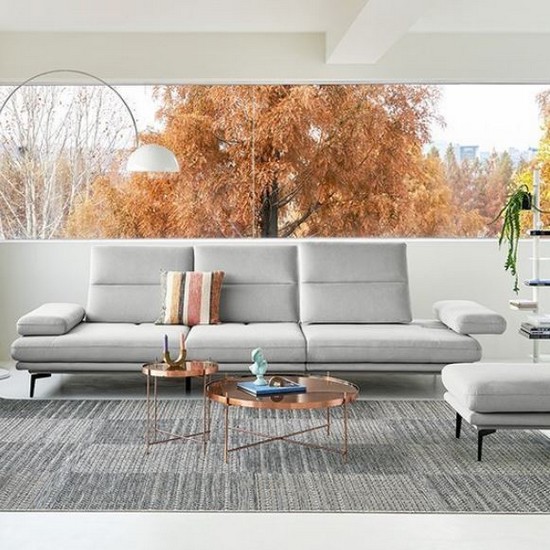 에싸 마제티 스윙기능 리브 패브릭 소파 3.5인용