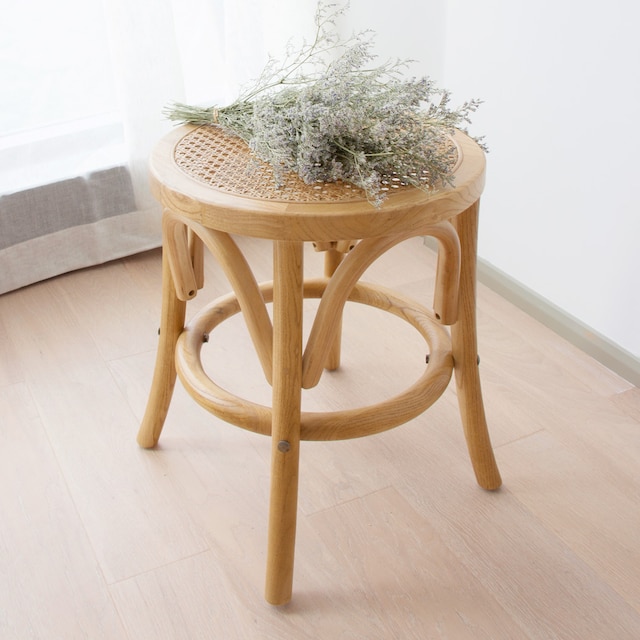 체어팩토리  원목 곡목 라탄 스툴