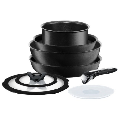 테팔  매직핸즈 티타늄블랙 IH 멀티 8종 (팬22,28+편수18+볶음팬28+뚜껑3P+손잡이)