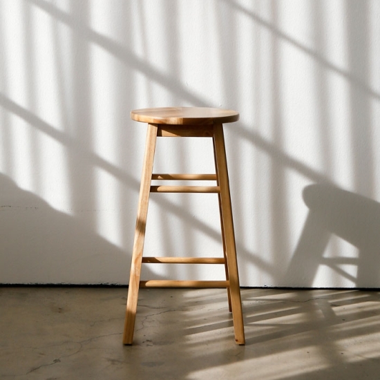 리빙숲  원목 원형 스툴