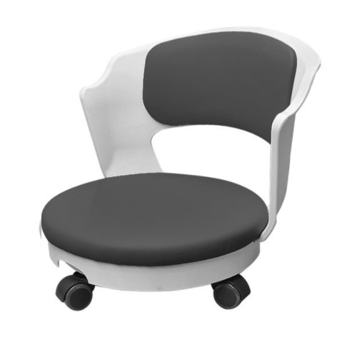 프롬어체어  등받이 앉은뱅이 화이트 바퀴 의자