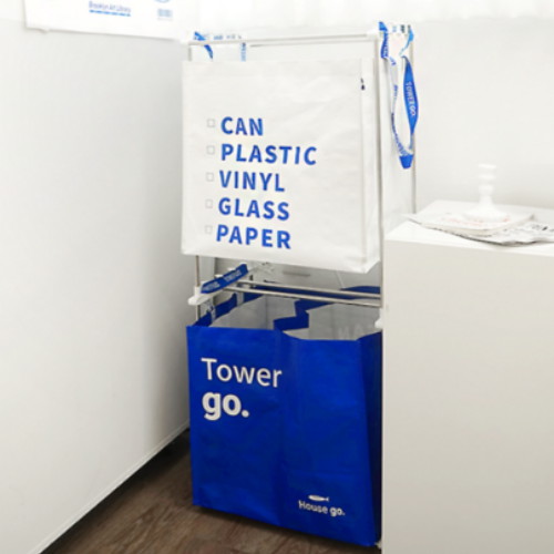 하우스고 타워고 재활용 대용량 분리수거함 2단
