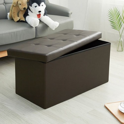 할메이드  더블 가죽 벤치형 화장대 수납 스툴 의자