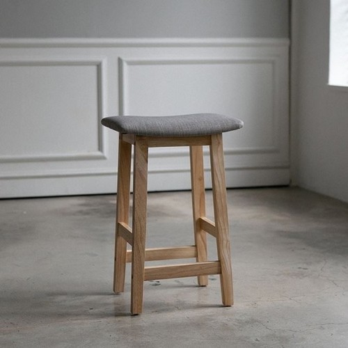 리빙숲  원목 패브릭 스툴 대