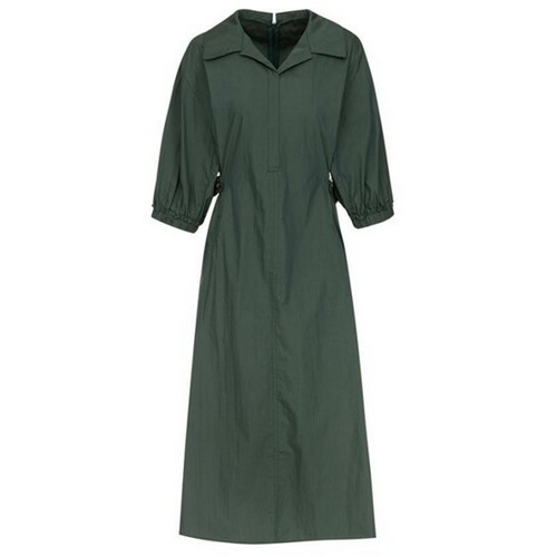 SI 여성 씨 밴딩 퍼프소매 플레어 원피스_SFOAH2567