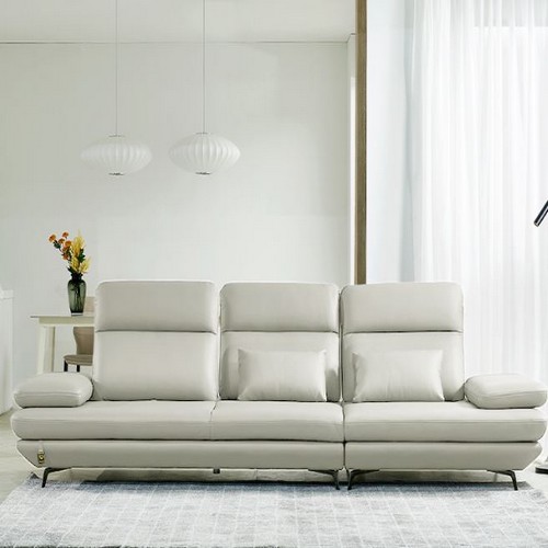 플랫 스윙 전체 천연통가죽 소파 4인용