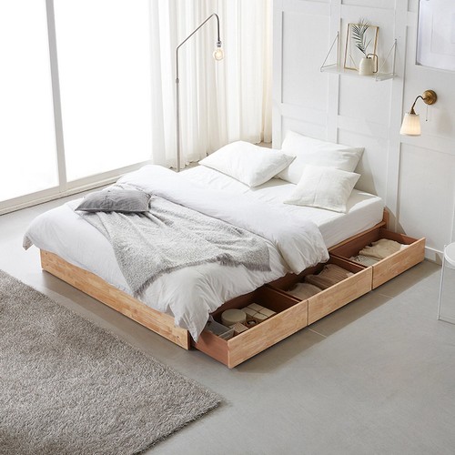 디아스침대 뉴 안단테 수납형 무헤드 원목침대 Q