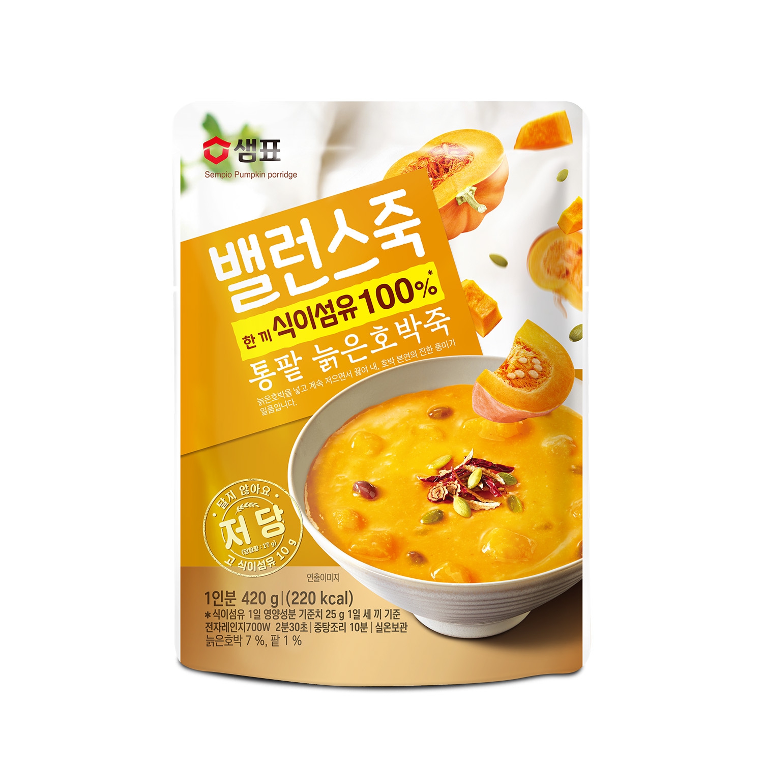 샘표식품  밸런스죽 통팥 늙은호박죽 420g