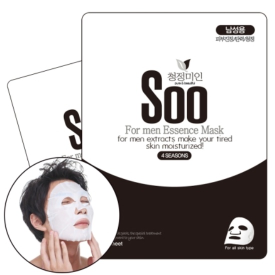 청정미인 남성용 에센스 마스크팩