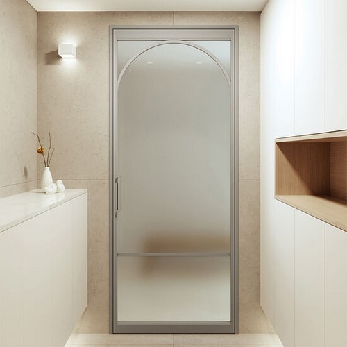 리바트  키친 G500 외도어형 스윙 투명유리 중문