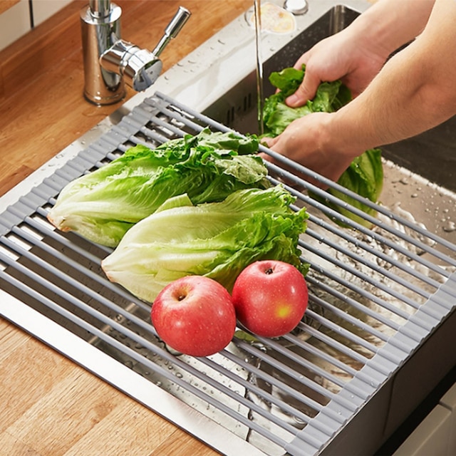 청년리빙  롤타입 실리콘 식기건조대