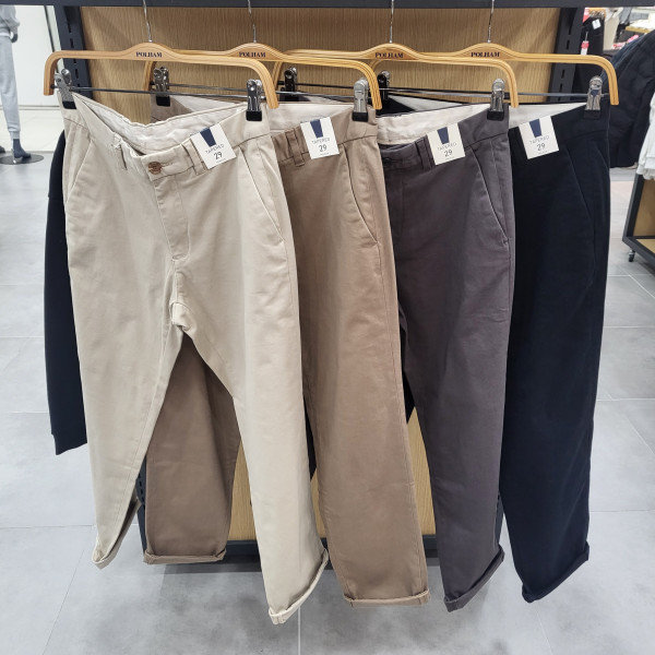 폴햄 남성 기모 코튼스판 테이퍼드 치노 팬츠_PHC4PP1012