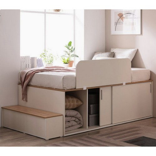 삼익가구 포리 슬라이딩 빅수납 침대 SS+가드+계단