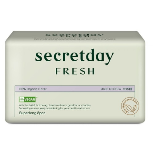 시크릿데이 유기농 프레쉬 슈퍼롱 오버나이트 8개