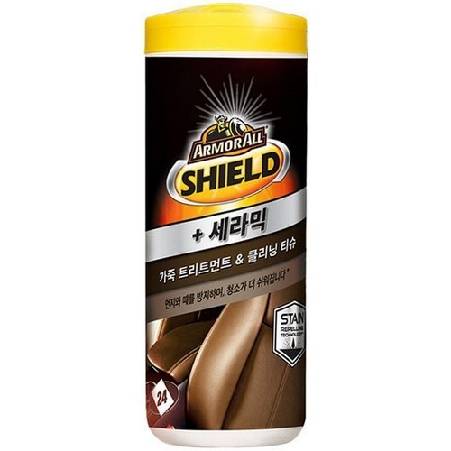 아머올  쉴드 세라믹 가죽 트리트먼트 클리닝 티슈 24매