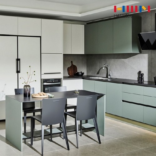 한샘  밀란200 무드그린 ㄱ자 기본형