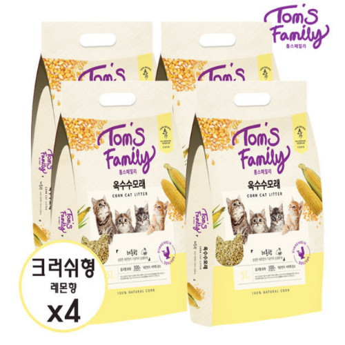 톰스패밀리 옥수수모래 크러쉬 레몬 5L