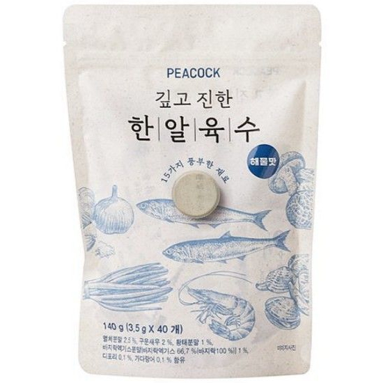피코크 깊고 진한 한알육수 해물맛 3.5g x 40입