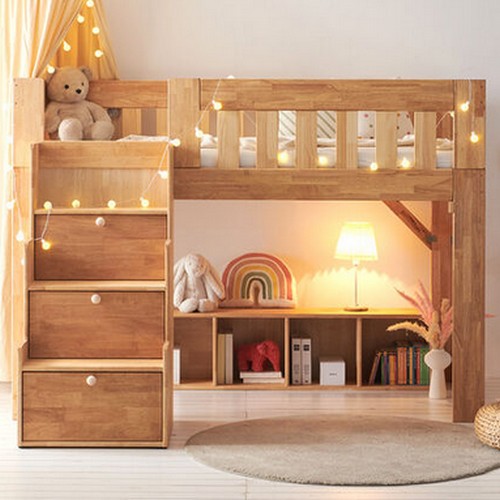 플라망 헤라 고무나무 1500 수납계단 벙커침대 Q