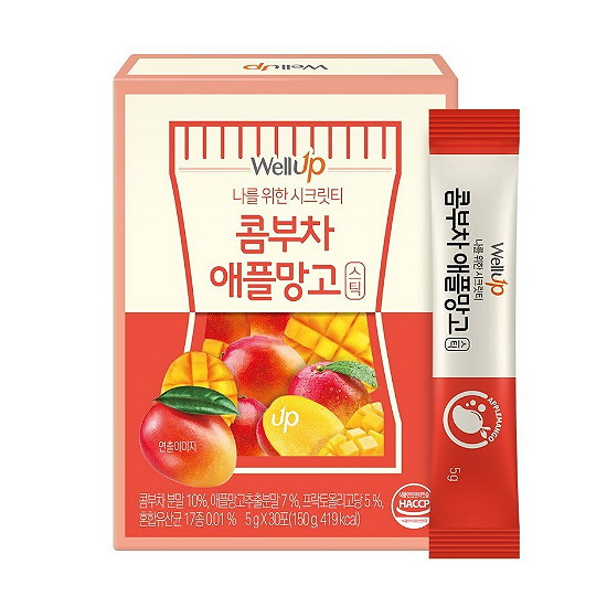 한국생활건강  로엘 웰업 콤부차 애플망고 5g 30개입