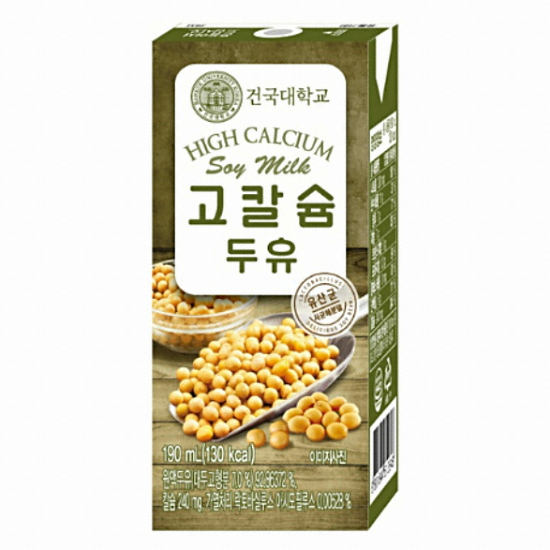 건국유업 건국대학교 고칼슘 두유 190ml